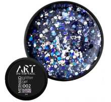 Гель з блискітками ART Mermaid Glitter Gel №002, 5 мл
