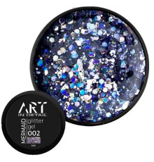 Гель з блискітками ART Mermaid Glitter Gel №002, 5 мл