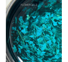 Gel with dried flowers SAGA Flower Gel No. 2 turquoise, 5 g