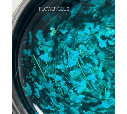 Гель з сухоцвітами SAGA Flower Gel №2 бірюзовий, 5 г