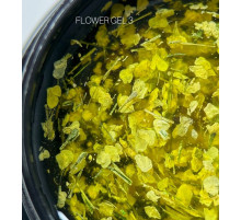 Gel with dried flowers SAGA Flower Gel No. 3 pastel yellow, 5g