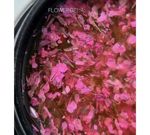 Gel with dried flowers SAGA Flower Gel No. 4 pink, 5 g