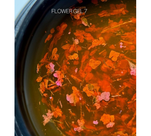 Gel with dried flowers SAGA Flower Gel No. 7 orange, 5g