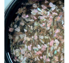 Gel with dried flowers SAGA Flower Gel No. 8 light pink, 5 g