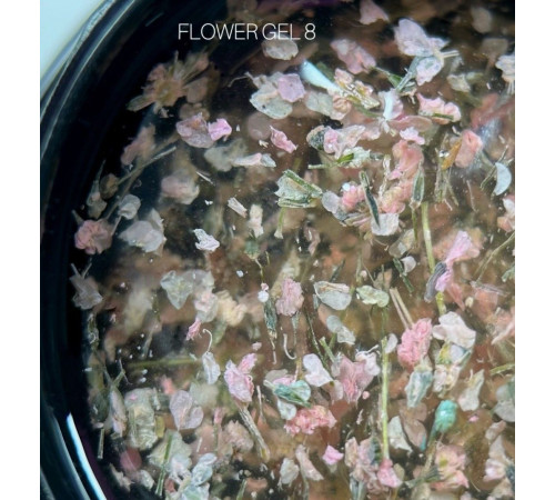 Gel with dried flowers SAGA Flower Gel No. 8 light pink, 5 g
