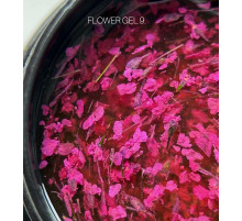 Gel with dried flowers SAGA Flower Gel No. 9 raspberry, 5 g
