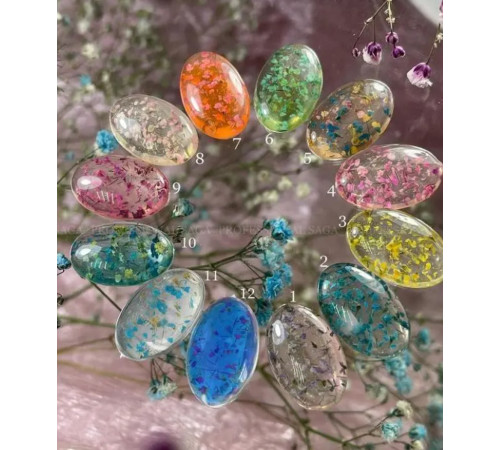 Гель з сухоцвітами SAGA Flower Gel №5 бежевий мікс, 5 г