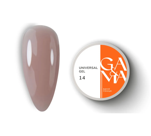 GaMa Universal gel liquid No. 14, dark nude, 15 ml