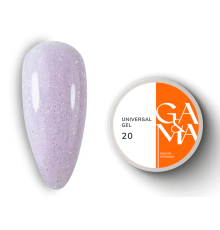 Universal gel GaMa Universal gel liquid #20, lavender with shimmer, 15 ml