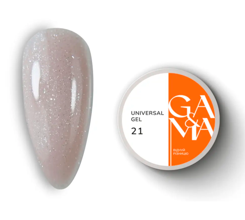 Universal gel GaMa Universal gel liquid #21 cocoa with shimmer, 15 ml