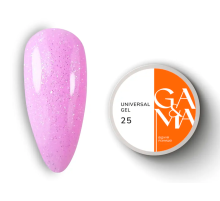 Гель універсальний GaMa Universal gel рідкий №25, рожевий з блиском, 15 мл