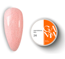 Universal gel GaMa Universal gel liquid No. 26, peach with shine, 30 ml