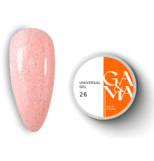 Гель універсальний GaMa Universal gel рідкий №26, персиковий з блиском, 30 мл