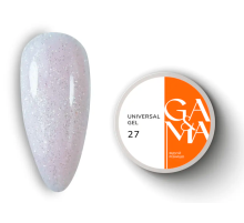 Гель універсальний GaMa Universal gel рідкий №27, ніжно-молочний з блиском, 30 мл