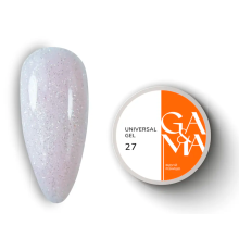 Гель універсальний GaMa Universal gel рідкий №27, ніжно-молочний з блиском, 30 мл