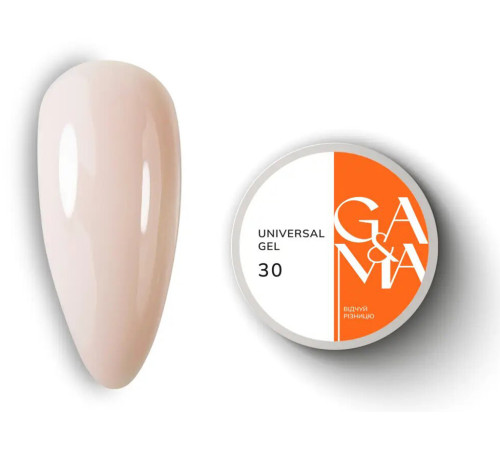 Universal gel GaMa Universal gel liquid No. 30, light beige, 15 ml