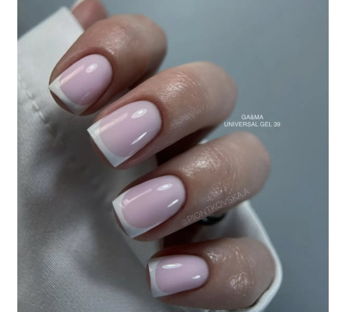 Universal gel GaMa Universal gel liquid #39 Cozy, marshmallow pink, 30 ml