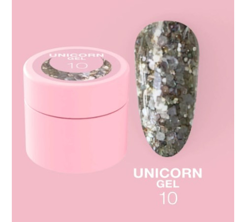 Гель-глитер Luna Unicorn Gel №10, 5 мл