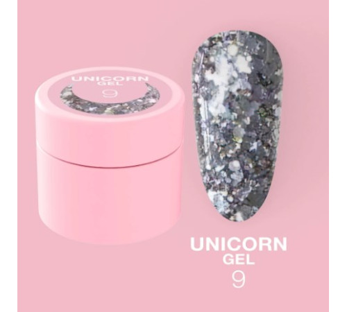 Гель-глітер Luna Unicorn Gel №9, 5 мл