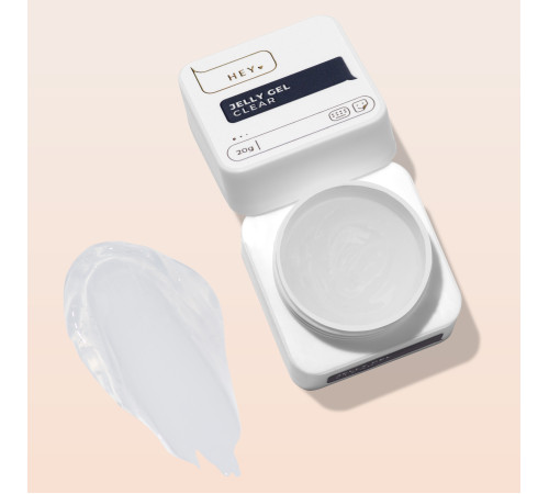 Гель-желе для нігтів HEYLOVE Jelly gel Clear, прозорий, 20 г