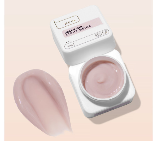 Гель-желе для нігтів HEYLOVE Jelly gel Light Beige, світлий беж, 20 г