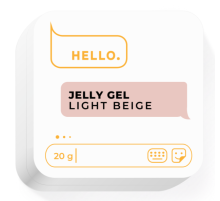 Nail gel HEYLOVE Jelly gel Light Beige, light beige, 20 g