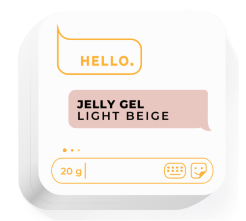 Гель-желе для нігтів HEYLOVE Jelly gel Light Beige, світлий беж, 20 г