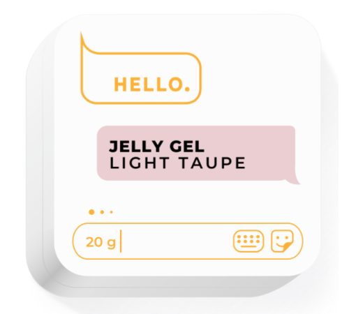 Гель-желе для нігтів HEYLOVE Jelly gel Light Taupe, латте, 20 г