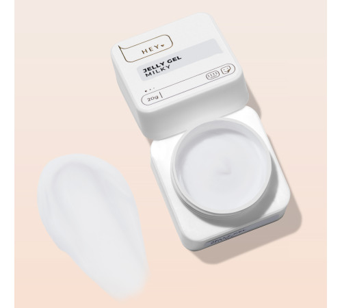 Гель-желе для нігтів HEYLOVE Jelly gel Milky, молочний, 20 г