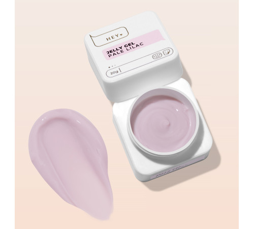 Гель-желе для нігтів HEYLOVE Jelly gel Pale Lilac, cвітлий бузковий, 20 г