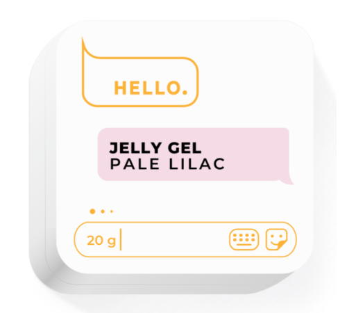 Гель-желе для нігтів HEYLOVE Jelly gel Pale Lilac, cвітлий бузковий, 20 г