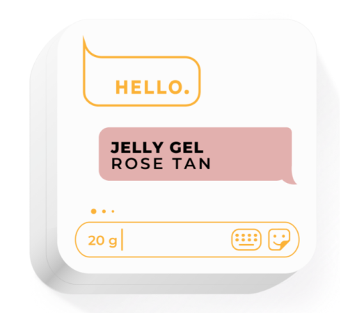 Гель-желе для нігтів HEYLOVE Jelly gel Rose Tan, рожевий нюд, 20 г