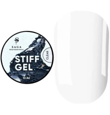 Гель-желе для ногтей Saga STIFF gel Clear, прозрачный, 15 мл
