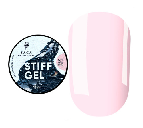 Saga STIFF gel nail polish №03 Milk rose, 15 ml