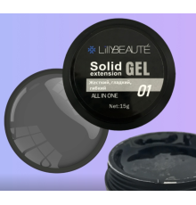 Гель-клей твердий Lilly Solid extension 01, 15 мл
