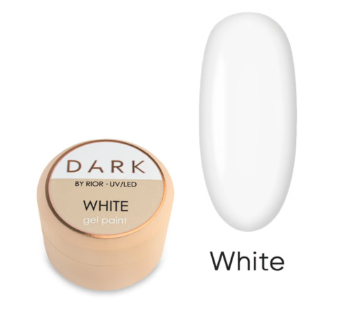 Dark White gel paint white, 5 ml