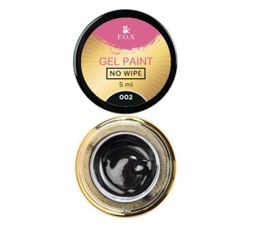 Gel-paint FOX Gel paint No. 002 No Wipe black 5 ml