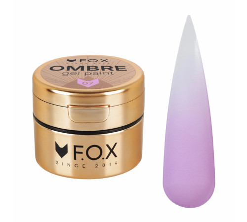 FOX Ombre gel paint No. 007, for ombre, 5 ml