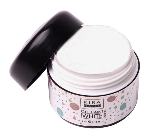 Gel paint Kira Nails No Wipe White 5 ml