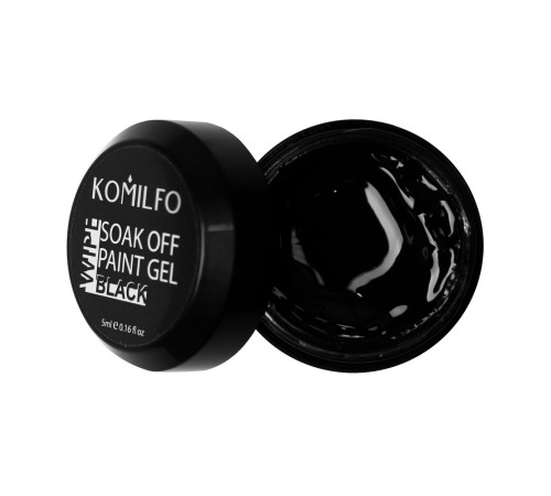 Гель-фарба Komilfo № 001 Black з ЛШ, 5 мл