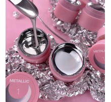 Гель-фарба для нігтів LUNA Metallic Gel №1, срібна, 5 мл