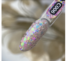 Gel polish ART Confetti No. 006, 6 ml