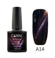 Гель-лак Canni 3D №А14 Котяче око, рожево-фіолетовий