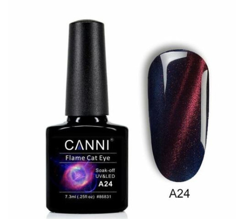 Гель-лак Canni №А24 Вогняне котяче око, фіолетовий