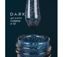 Гель-лак DARK Cosmos №121, бірюзово-синій, 10 мл