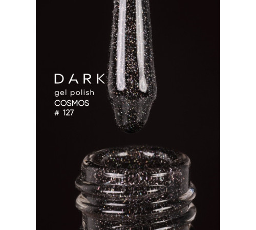Gel polish DARK Cosmos No. 127, black, 6 ml