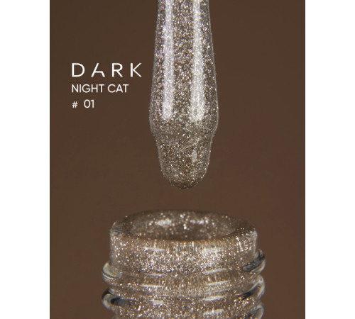 Gel polish DARK Night Cat No. 01 cat's eye, 10 ml