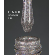 Gel polish DARK Night Cat No. 03 cat's eye, 10 ml