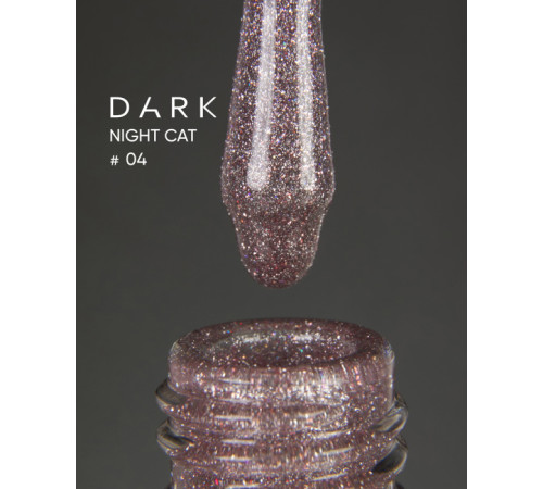 Gel polish DARK Night Cat No. 04 cat's eye, 10 ml