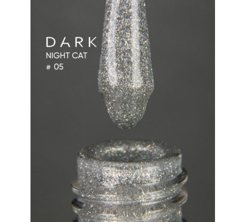 Gel polish DARK Night Cat No. 05 cat's eye, 10 ml
